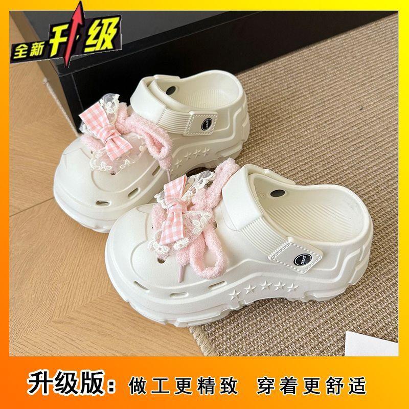 Thick-bottomed Bow-tie Fashion Slippers Women's Summer Wear Versatile, Comfortable and Casual Beach Women's Cool Slippers 2025 New