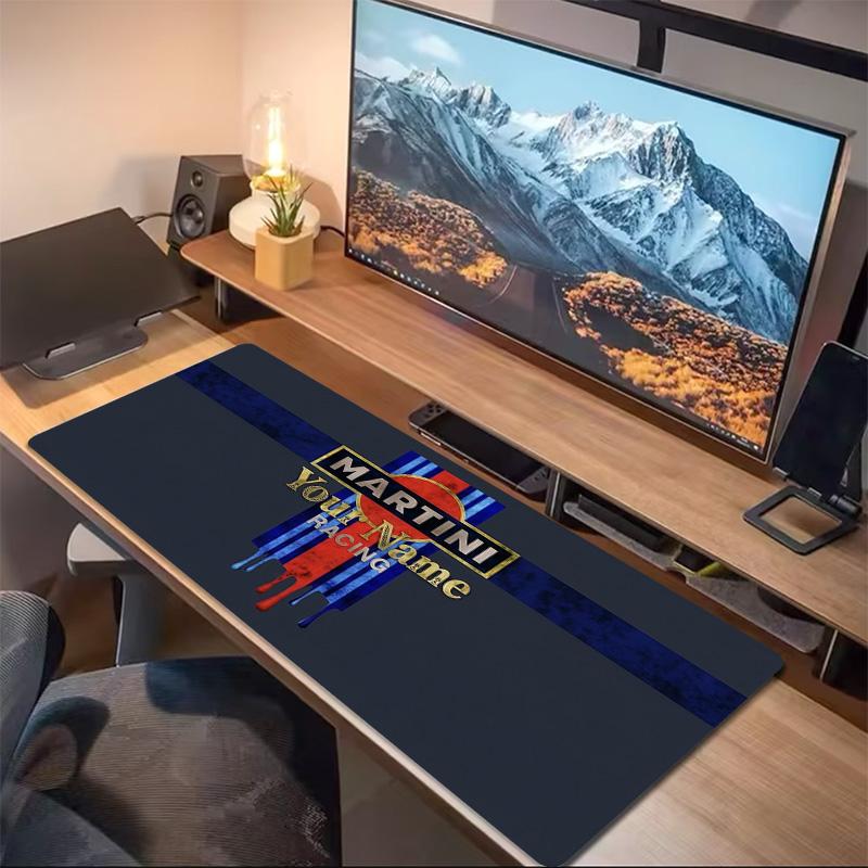 Martini Custom Name Large Size Mouse Pad Large Gaming Table Cushion Nonslip Laptop Tablet Big Mousepad Xxl Mat Mini Pc Playmat With Lock Edge Custom N