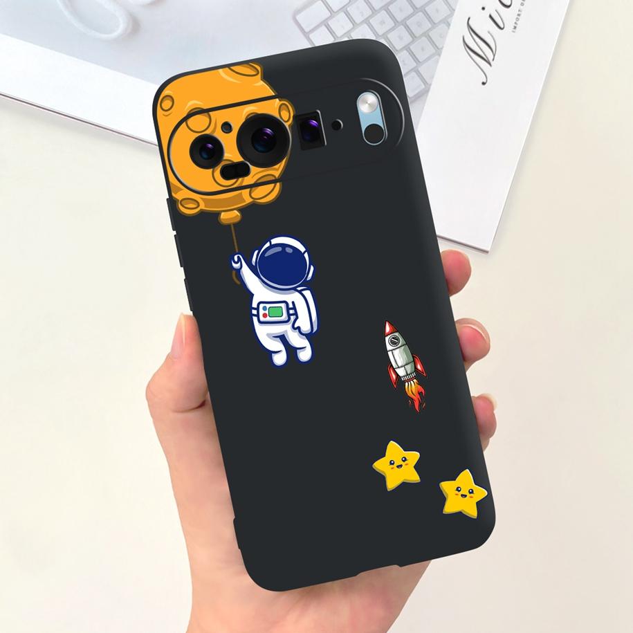 For Coque Google Pixel 9 Pro Phone Case Lovely Astronaut Duck Cow Shockproof Silicone Soft Cover For Google Pixel 9 Pixel9 Shell