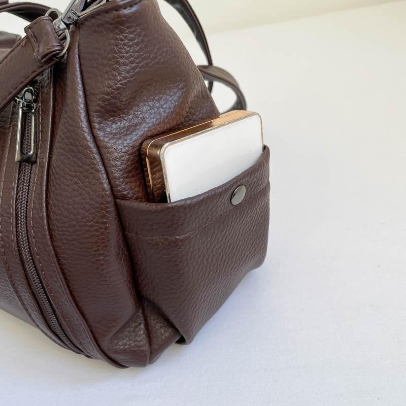 Womens Stylish Litchi Texture Handbag Adjustable Strap Vintage Leather Shoulder Bag for Daily  for Daily Commute Work Shopping and Weekend Outings