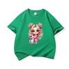 Kids Cotton T Shirt Girl With Pink Unicorn Print Crew Neck Short Sleeve Tee Casual Boys Girls Summer Tops