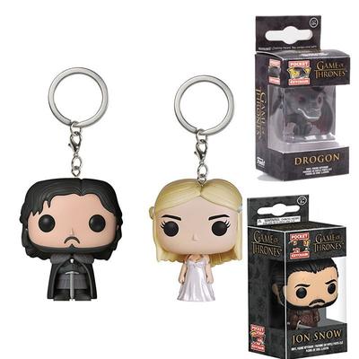 Trónok Harca Pop Jon Daenerys Fekete Sárkány Kulcstartó Modell Baba Medál