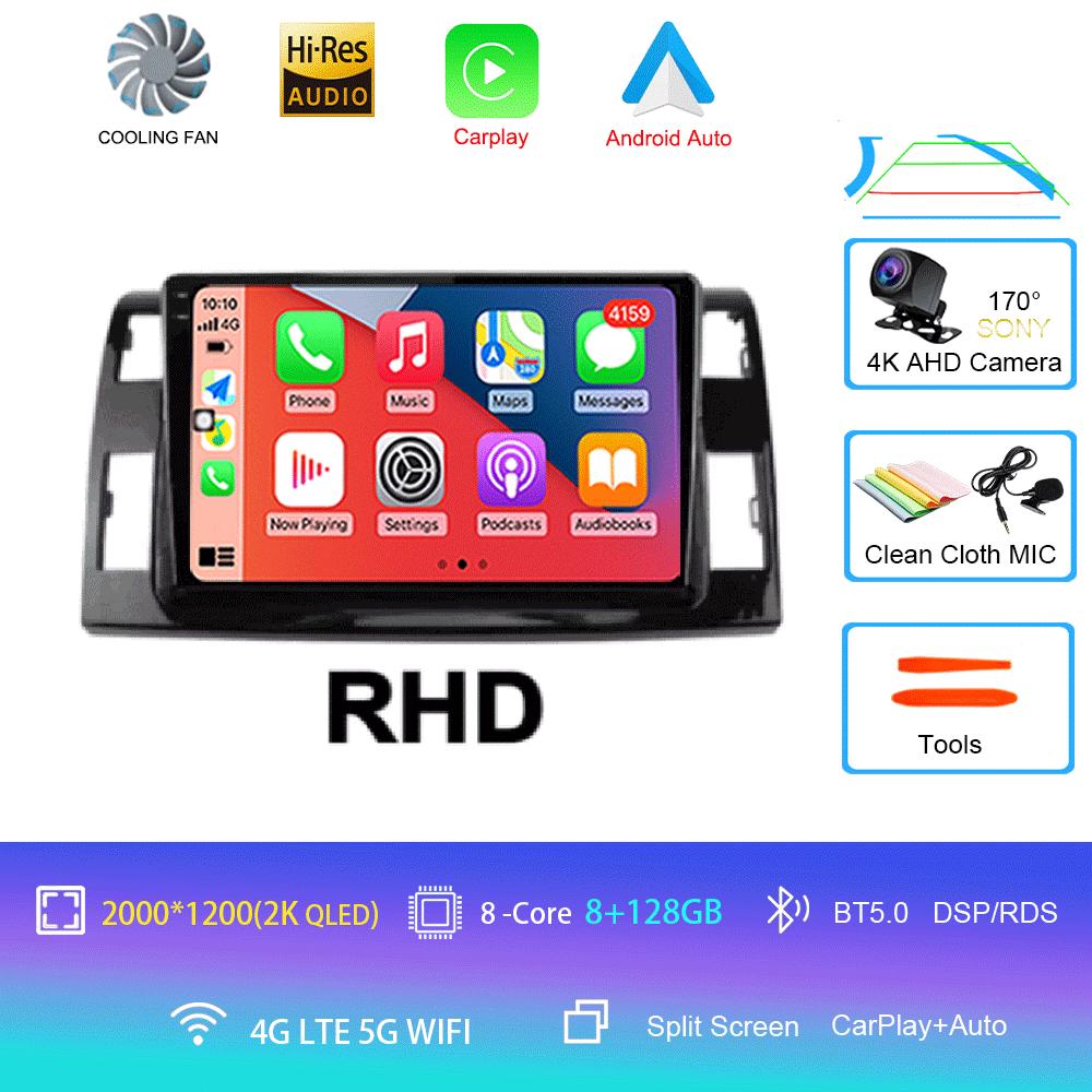 Android 14 For Toyota Previa 3 III XR50 Estima 2006 - 2019 Multimedia Blu-ray QLED Screen Navigation GPS No 2 Din Player