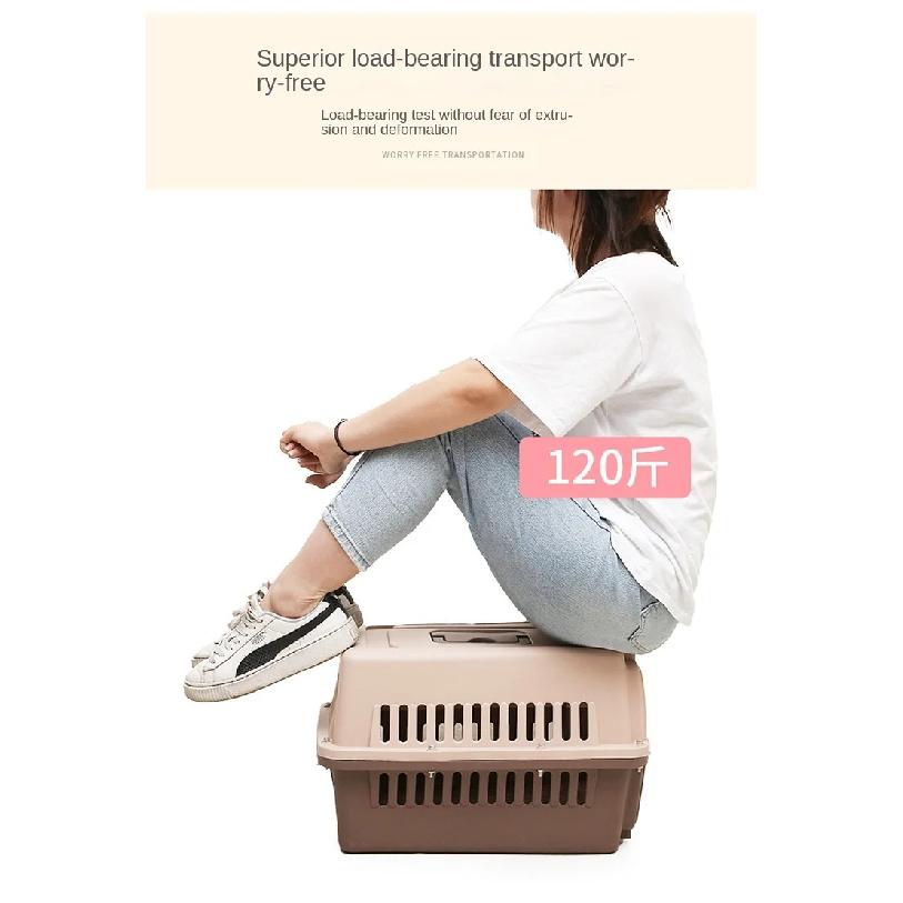 Outdoor Large Plastic Cat CageLarge Airline Pet CageCat Shipping Box Portable Pet Supplies