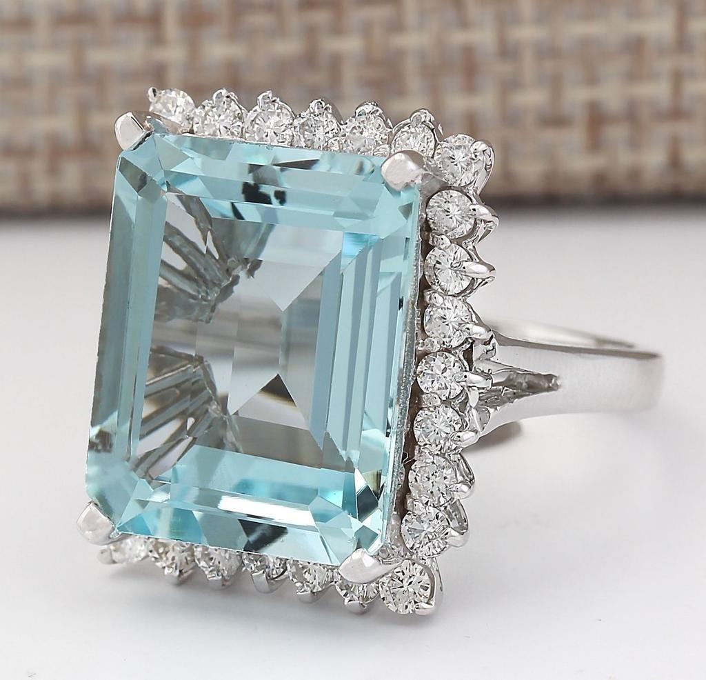 Ring Inlaid With Lake Blue Zircon Ring Jewelry Copper Jewelry
