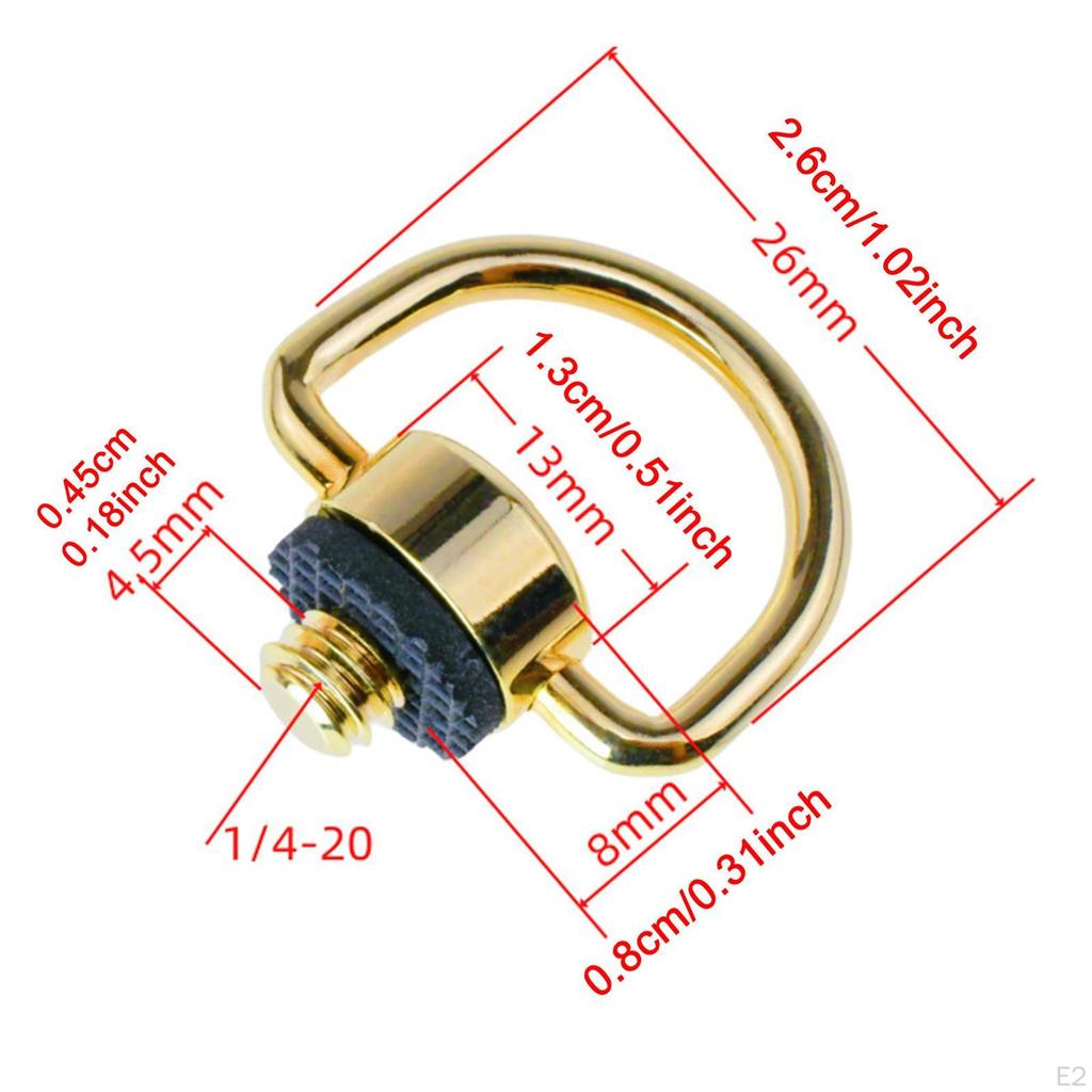 Camera D Ring Screw Carabiner Clip, Sturdy, Accessories Portable Metal 1/4inch Fixing for
