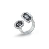 Minimalist Rhinestone Open Ring For Women Korean Fashion Geometry Adjustable Knuckle Ring Party Jewelry Lady Gift