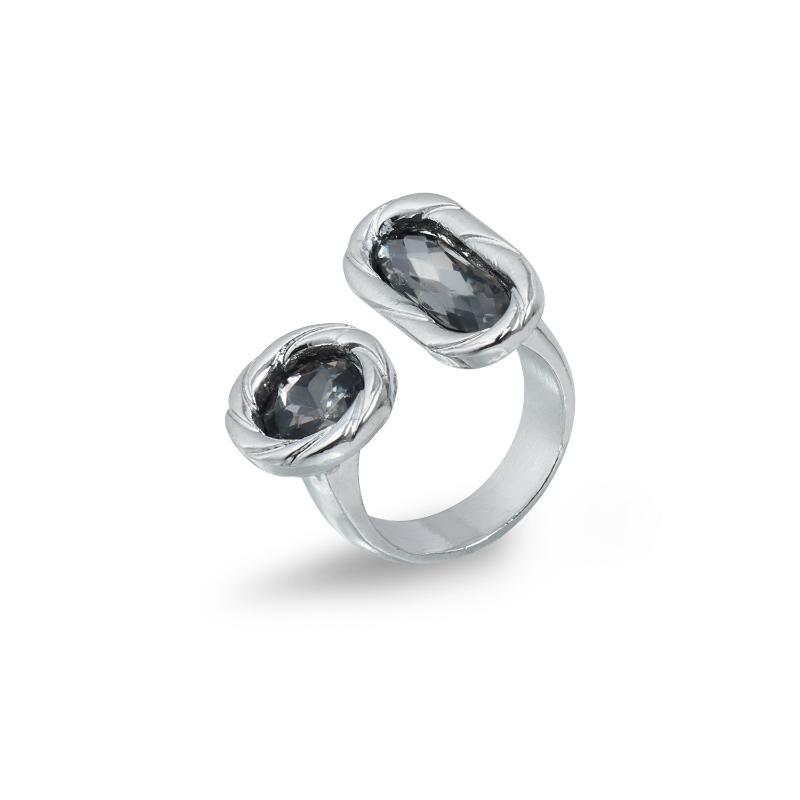 Minimalist Rhinestone Open Ring For Women Korean Fashion Geometry Adjustable Knuckle Ring Party Jewelry Lady Gift