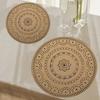 Non-Slip Round Placemats Decorative Dinner Table Mat Dual-Sided Waterproof Insulated Placemat Printed Western Food Mat