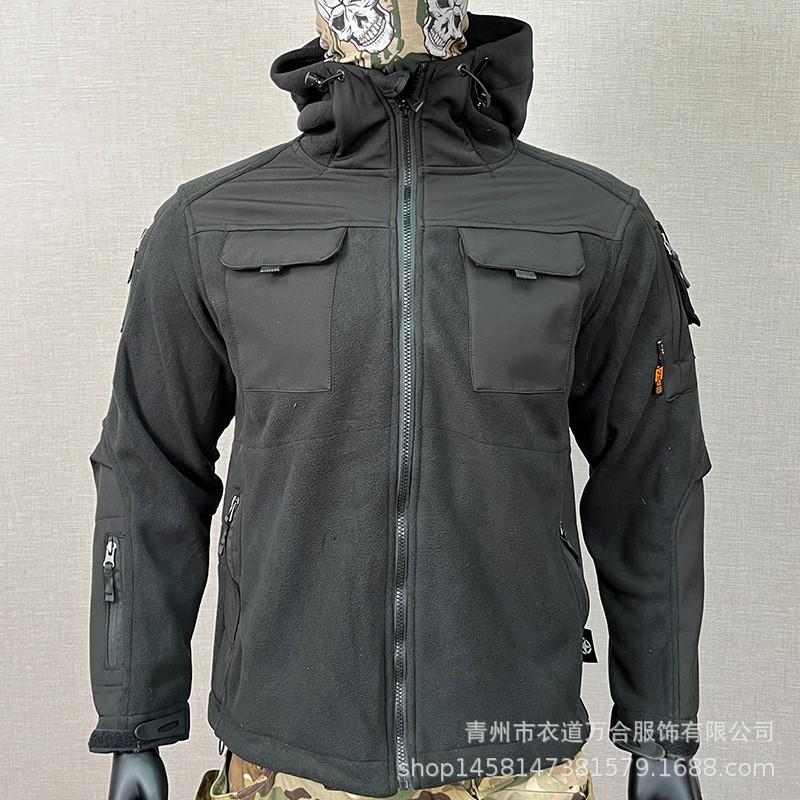 

Outdoor Splicing Fleece Men s Charge Soft Shell Coat Liner Outer M чёрный