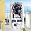 Mbappé Customized Name Beach Towel Super Soft Microfiber Quickdry Fabric Ideal for Travel Outdoor Swim Pool Yoga Surf Camping Hiking Gym Gift Holiday