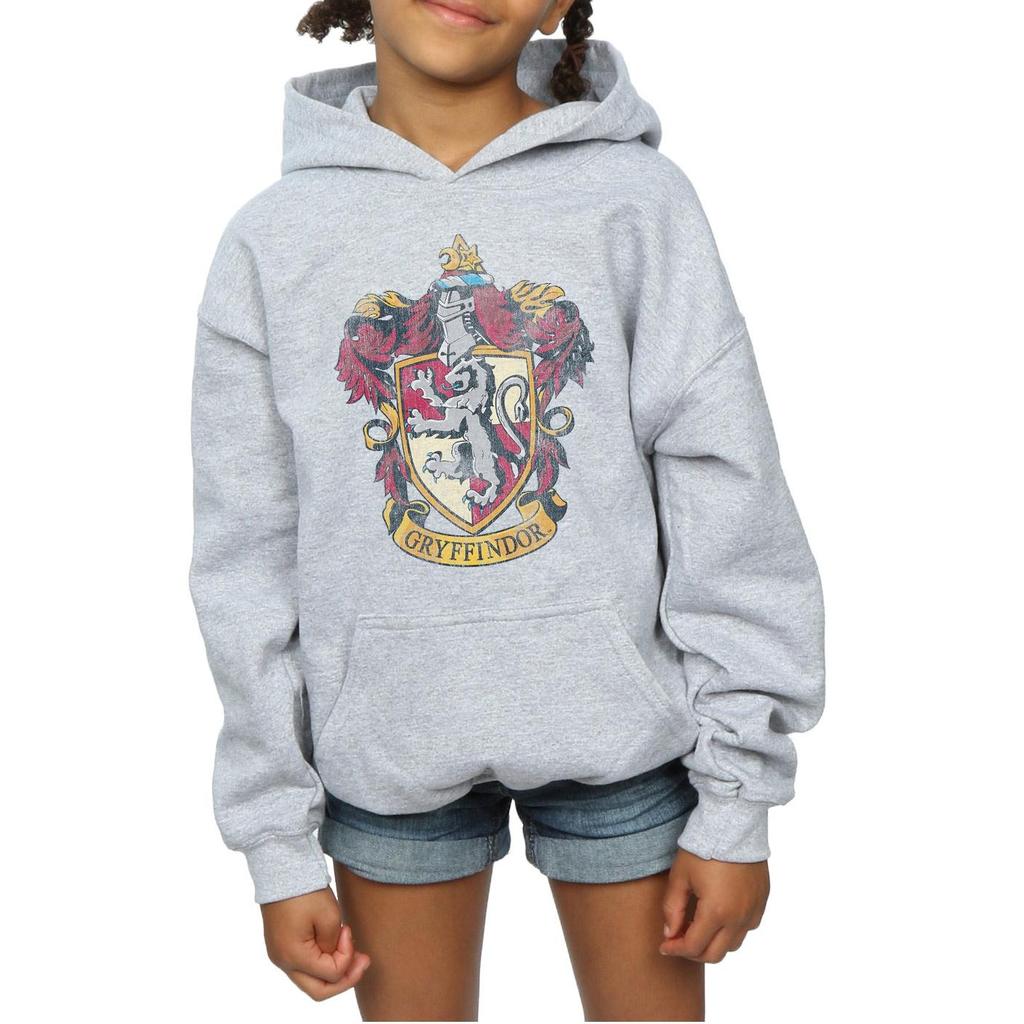 HARRY POTTER Girls Gryffindor Distressed Crest Hoodie