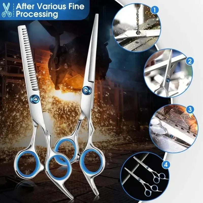 Professional 6 Inch Hair Scissors Thinning Barber Cutting Hair Shears Scissor Tools Hairdressing Scissors
