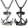 1pc Stainless Steel Vintage Anchor Pendant Necklace, Suitable For Everyday Wear