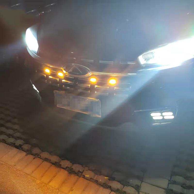 Chery Tiggo 7 Pro LED rejilla de coche pequeñas lámparas ahumadas amarillas rejilla media Raptor luz de circulación diurna 12V