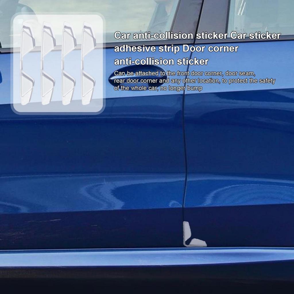 Car Door Edge Sticker - 4 Pcs Car Door Bumper Sticker - Self Adhesive