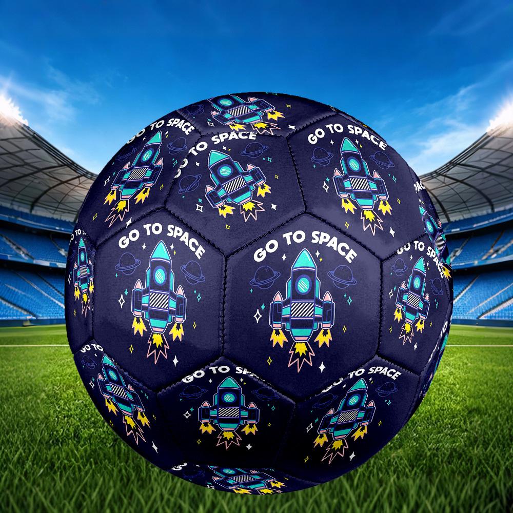 1pc Rocket Space Size 5 Soccer Ball Professional Match Training Football Indoor &Outdoor Sports Ball Lightweight Durable C6569