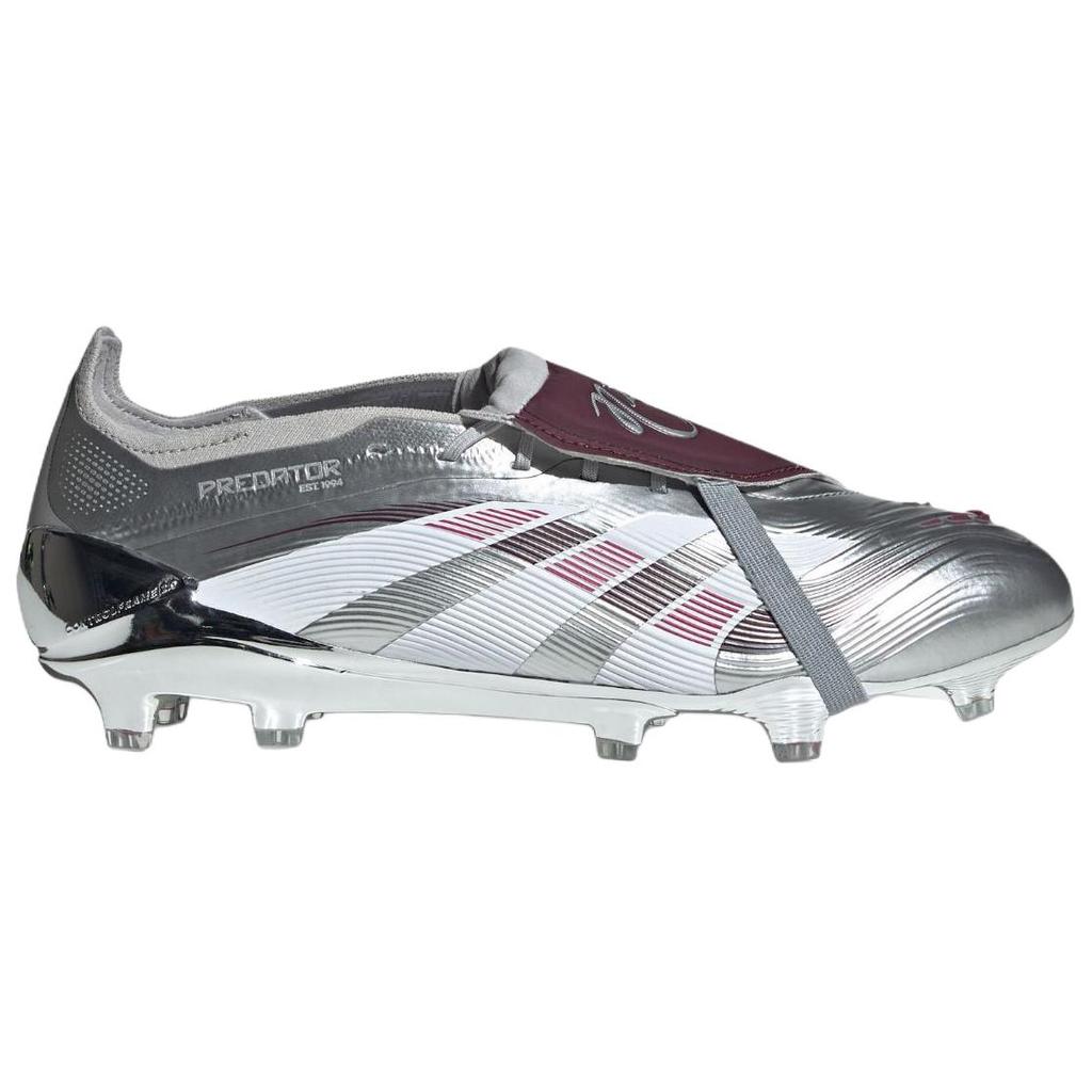 Adidas Jude Bellingham X Predator Elite Foldover Tongue FG Chrome Dream Unisex Sneakers Silver Silver-Metallic Legacy-Burgundy IH0894