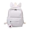 New Nylon Solid Color Schoolbag for Men and Women Students Cute Rabbit Ears Cute Backpack