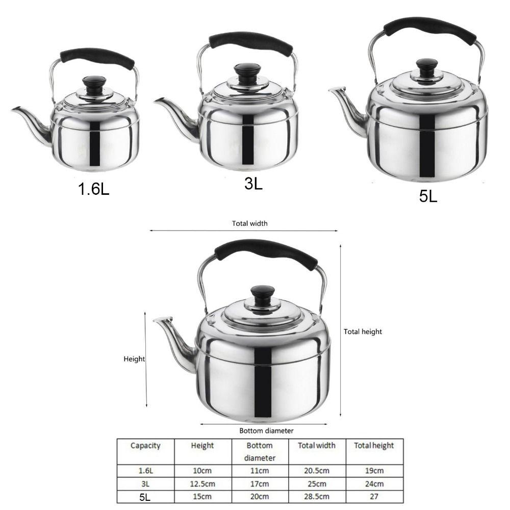 Dust Cover Spout Stainless Steel Kettle Anti-scalding Handle Teapot  Induction Cooker
