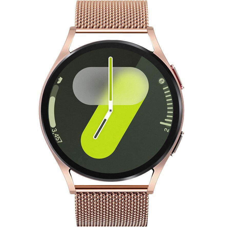 Bracelet + Case with Screen Protector for Samsung Galaxy Watch 7 44mm, Rose Gold
