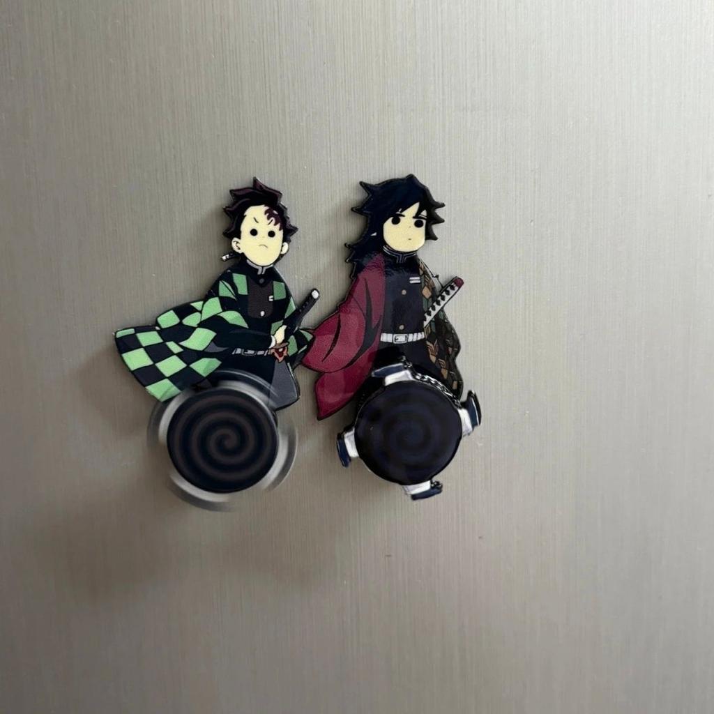 Demon Slayer Kamado Tanjirou Acrylic Magnetic Fridge Magnets Anime Creative Q Version Tomioka Giyuu Decorative Ornaments Gift