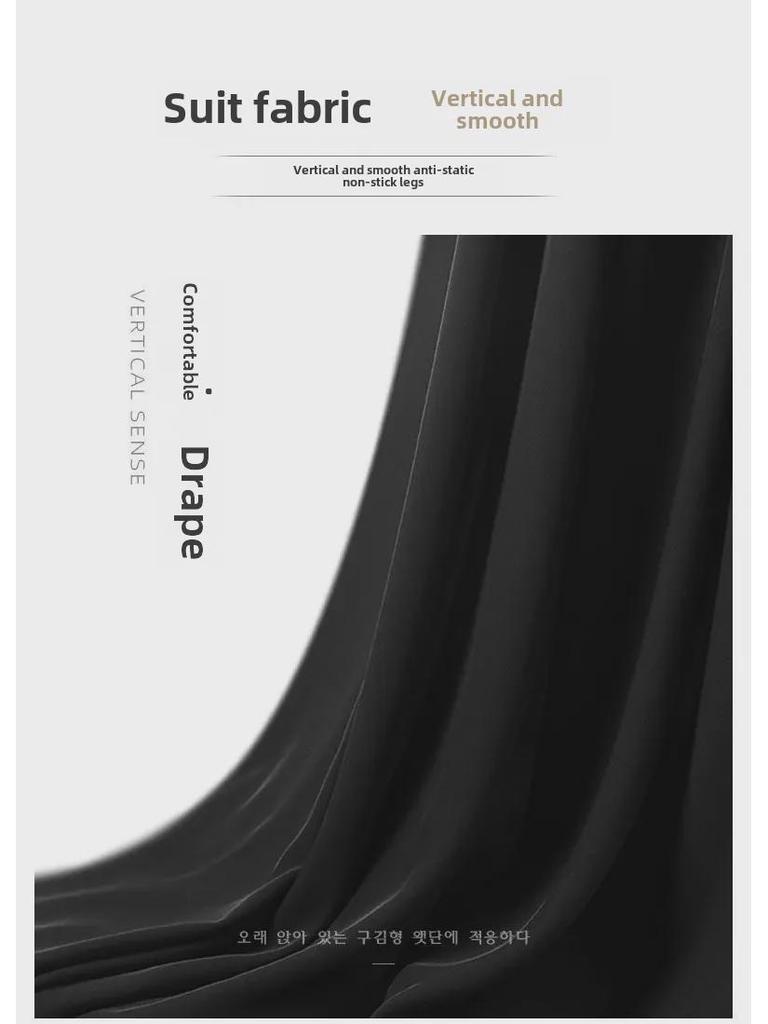 Pantaloni negri cu talie înaltă și picior larg pentru femei, pentru primăvară și vară