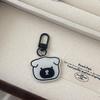 Hand-Painted Puppy Emoji Keychain: Cute Acrylic Bag Charm for Couples or Besties