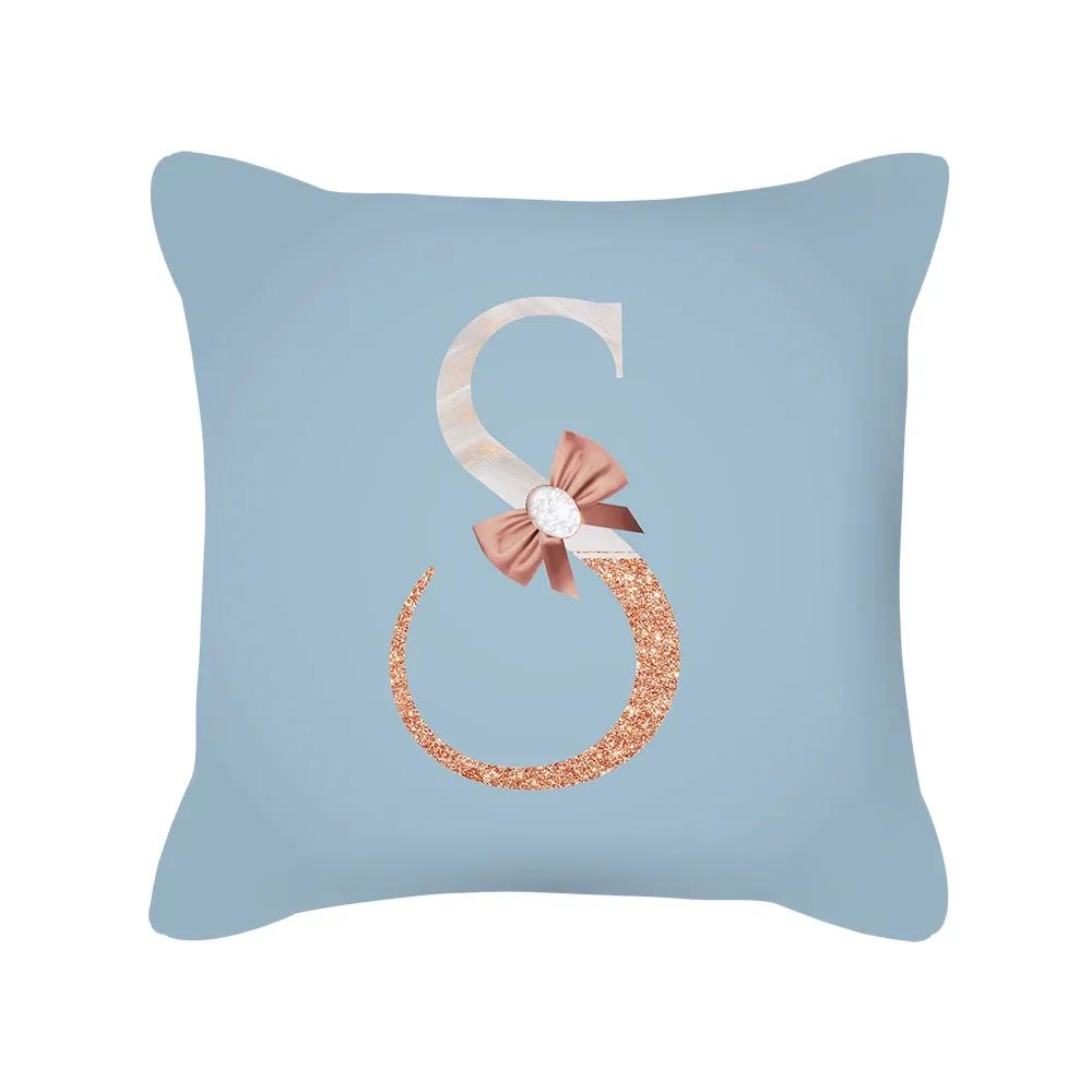 Letter Cushion Cover Alphabet English Pillow Home Decor