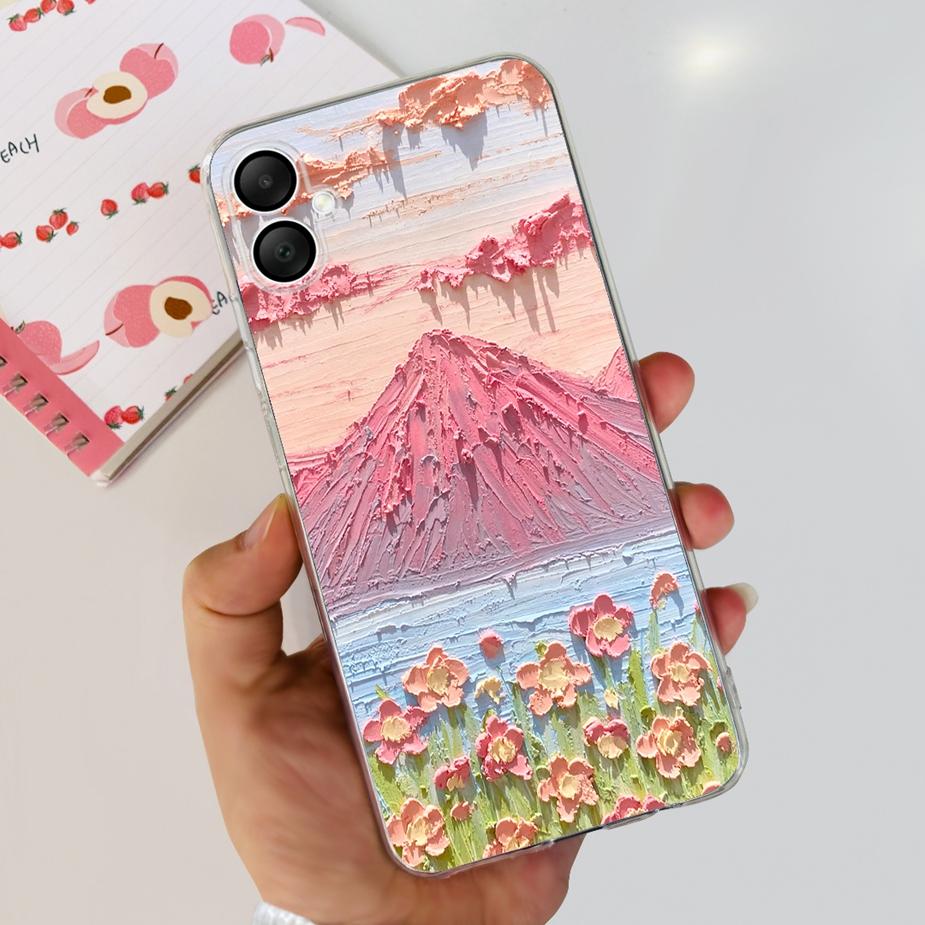 Für Samsung Galaxy A06 4G Hülle SM-A065F Neue Mode Bemalte Abdeckung Klare Silikon Weiche TPU Handyhülle Für Samsung A06 A 06 Fundas