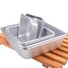 4 6 8 Inch Beveled Edge Square Shape Aluminium Cake Mold Bread Mousse Cheese Pan FOR DIY Baking Gadget and Tools
