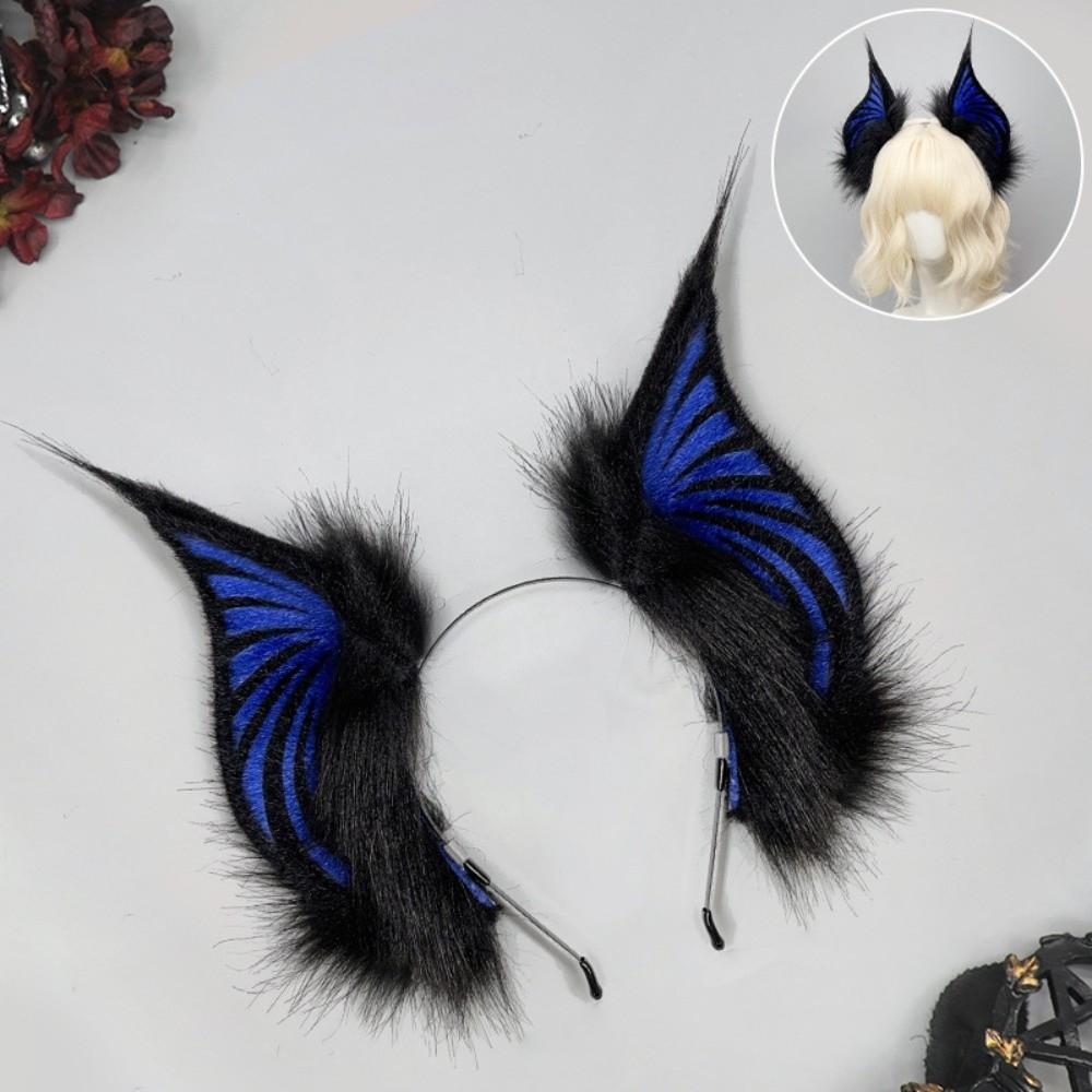 Soft Bat Headband Plush Cosplay Ears Headband Comfortable Plush Headband  Stage Performance
