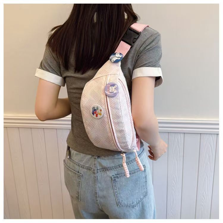1Pc New Simple and Cute Casual Fanny Pack, Women's Fanny Pack, Fresh Niche Versatile Messenger Bag, Sports Versatile Fashion Breast Bag