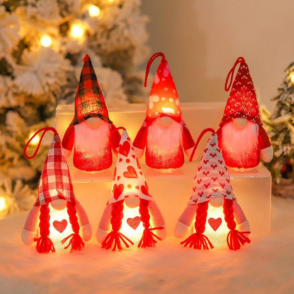 Valentine's Day Decorations Luminous Lovers Forest Doll Faceless Doll Ornaments