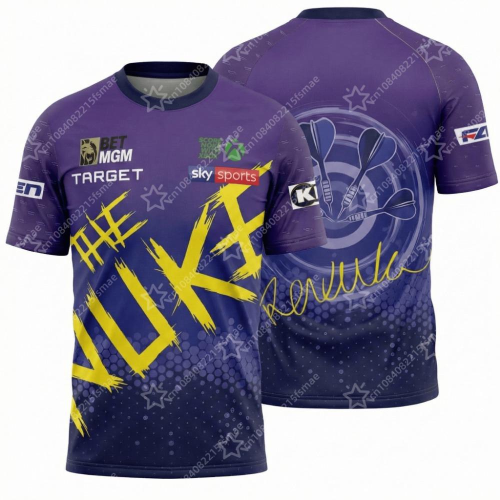 

Summer Men s PDC Luke Littler Darts The Nuke Fans 3D Short sleeved T-shirt 6XL
