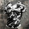 Men's Camo Camouflage 3D T-shirt Fashion Cool Veteran Sport T Shirt Casual Personality Outdoor Short Sleeve Tops Summer Clothing