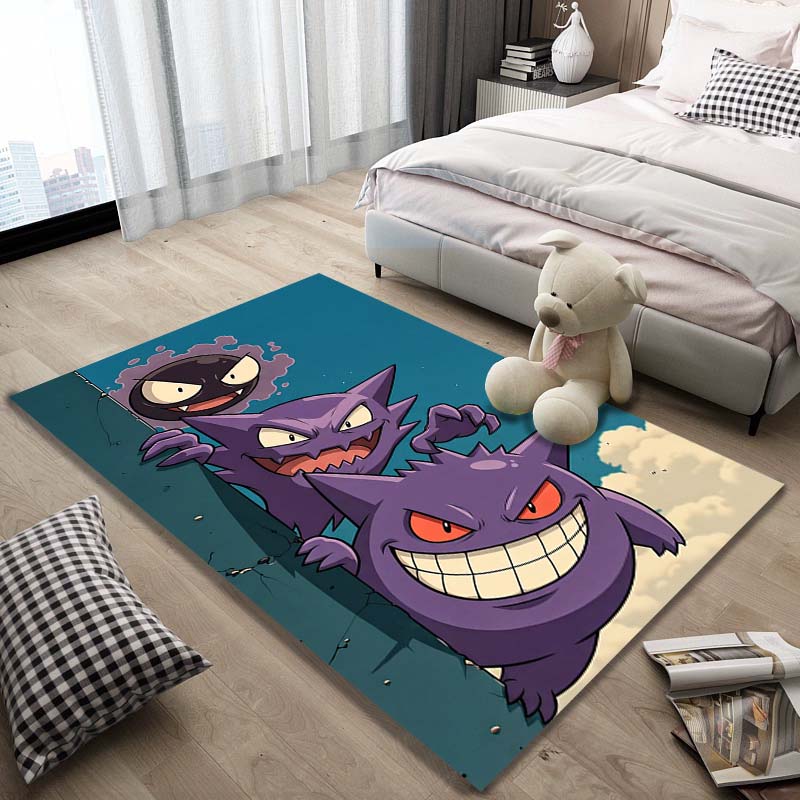 Gengar Pattern Rug - Non-slip Kitchen and Outdoor Rug, Yoga Rug, Home and Bedroom Decor, Birthday Gift