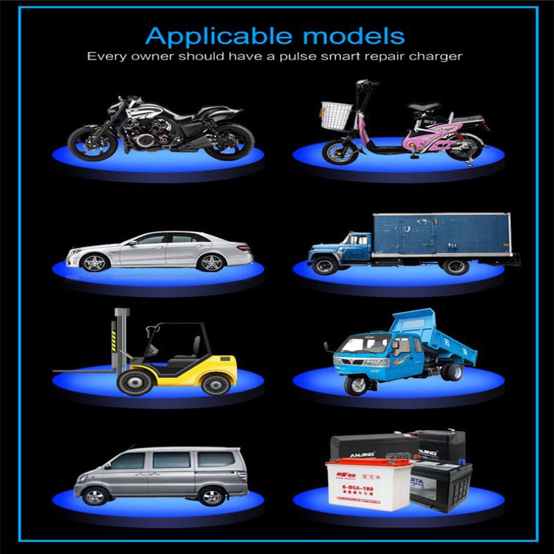 130V-250V încărcător de baterie 12V24V motocicletă mașină cupru pur reparare inteligentă baterie automată Cha