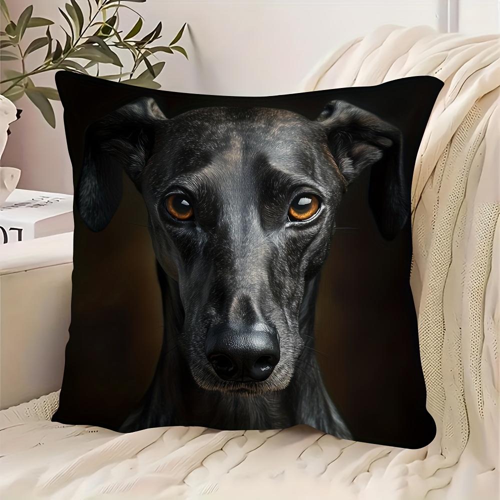 

pcs Short Plush Greyhound Pillow Cover x Inch Double Sided Print Cushion Case Home Decor 40cmx40cm