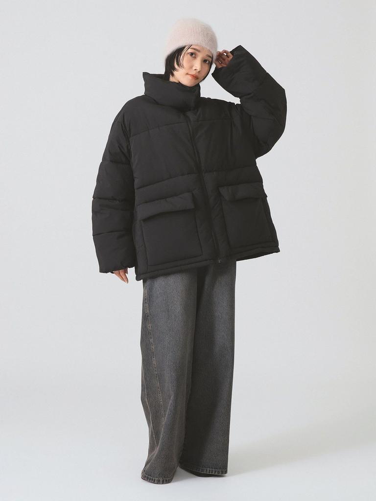 Ray Beams Damen Stehkragen Steppblouson, Schwarz 1