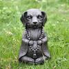Zen-Welpe Harz-Ornament: Entzückende buddhistische Meditationsgarten-Dekoration