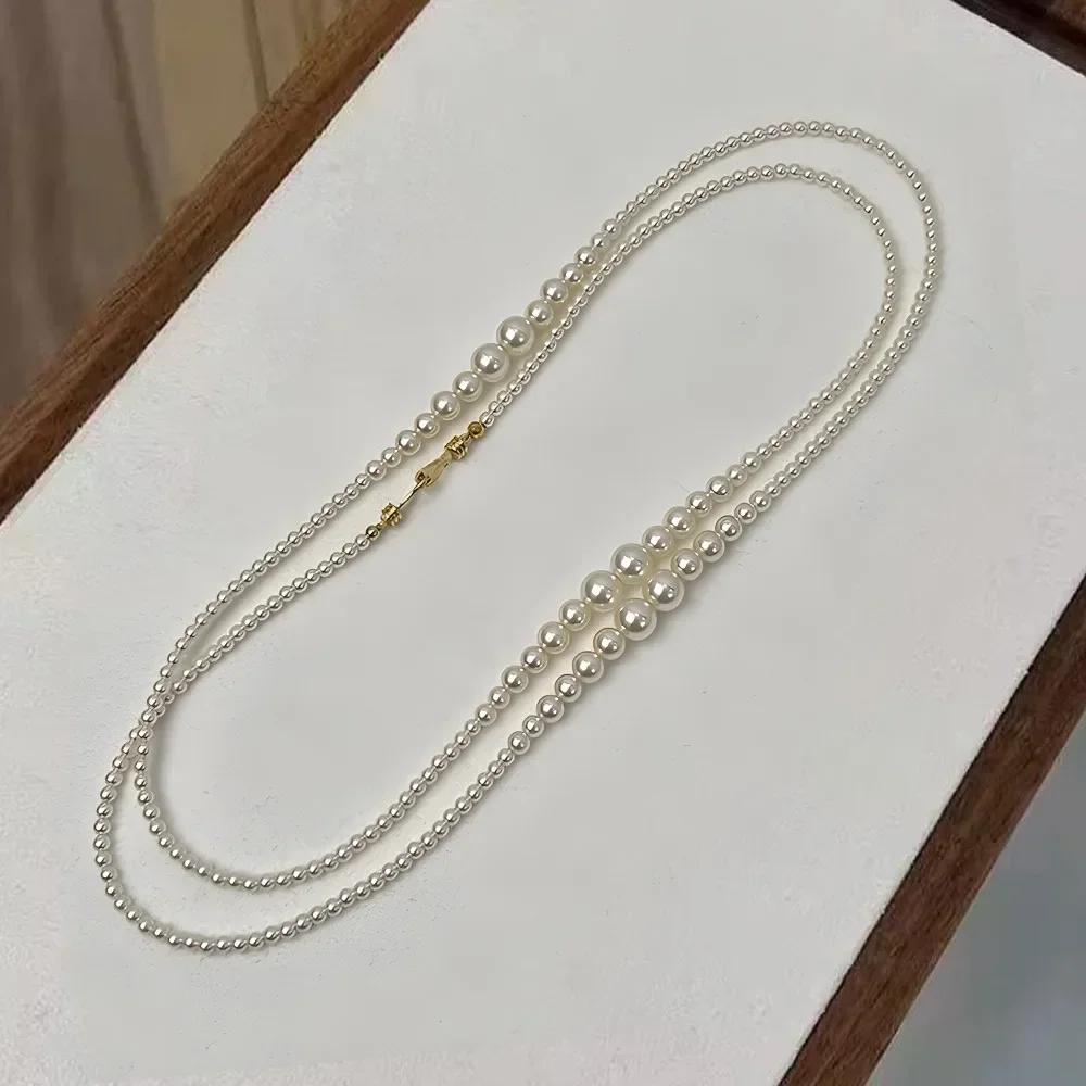 New Alloy Pentagram Star Pendant Silver Color Punk Long Chain Necklace Double Layer Y2K Style Choker