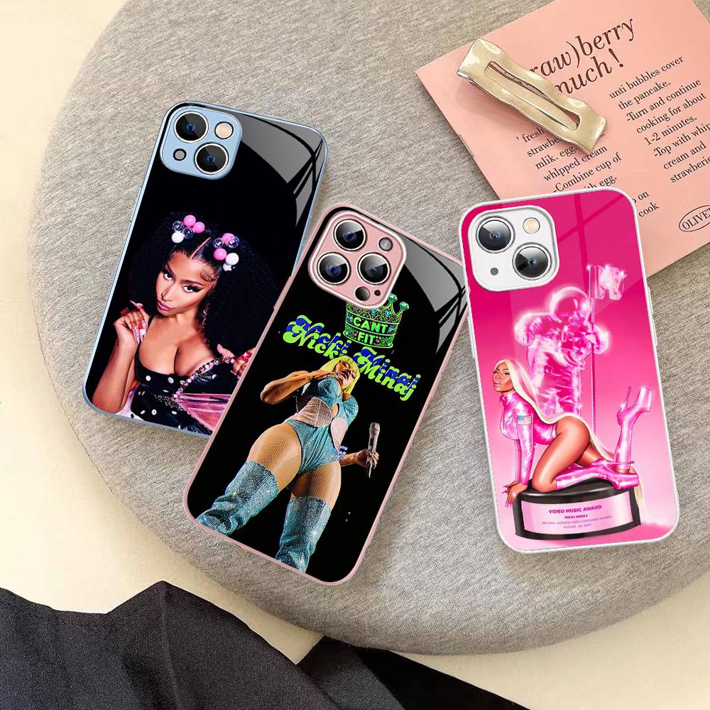 Nicki Minaj Rapper For IPhone 14 13 12 Mini 11 Pro XS Max X XR 14 Plus Tempered Glass Cover