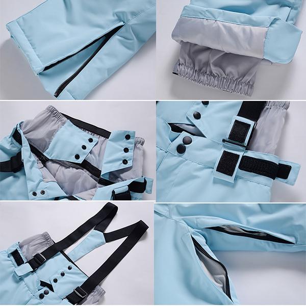 New Style Ski Pants Men and Women Suspender Ski Pants Winter Windproof Waterproof Warm Thickened Single-board Double-board Ski Pants