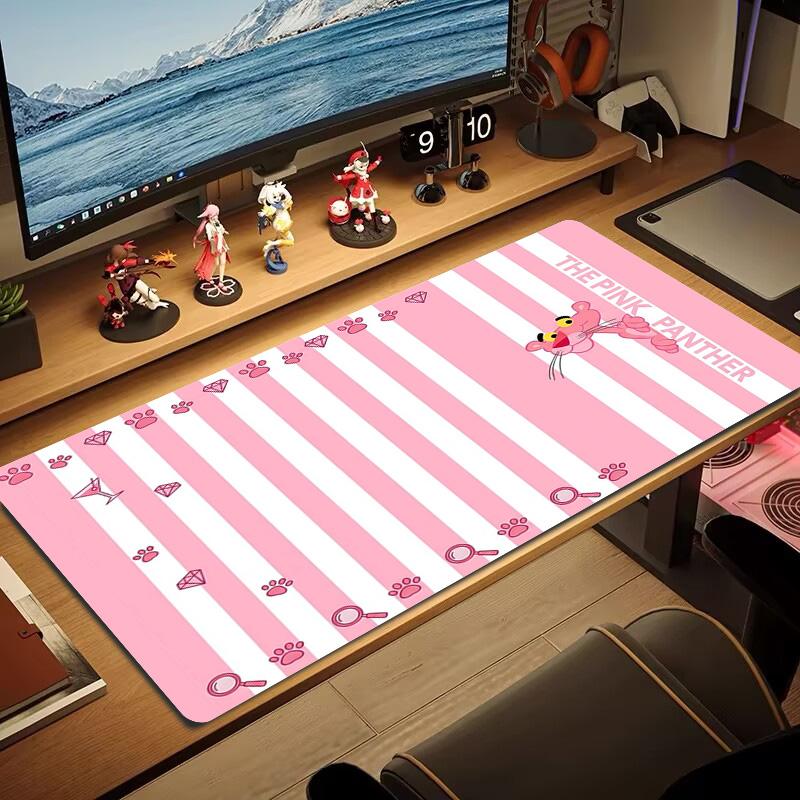 The Pink Panther Color Mouse Pad Large Gaming Table Cushion Non-slip Laptop Tablet Big Mousepad XXL Mat Mini PC Playmat With Lock edge