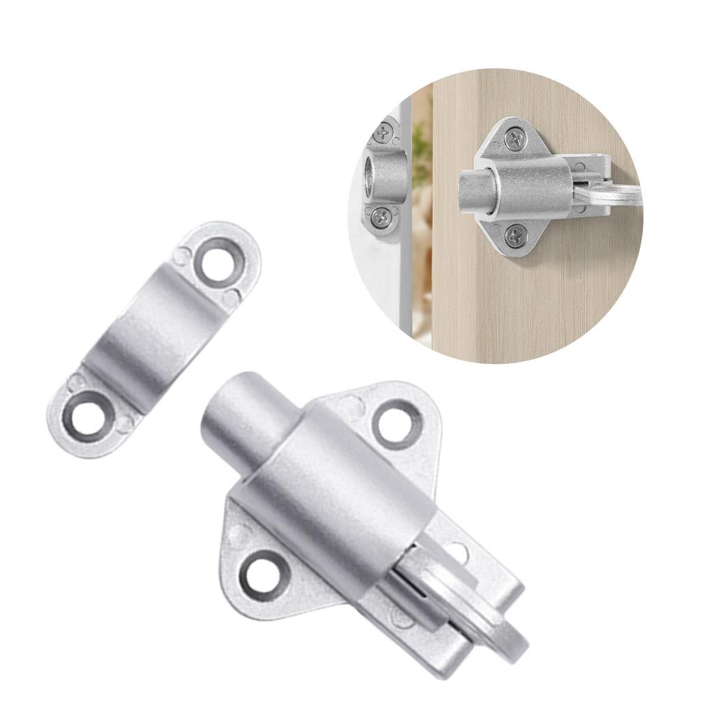 2Pcs Spring Door Bolt Lock Window Security Pull Rings Spring Bounce Door Bolt Latches Lock Aluminum Alloy Door Latches