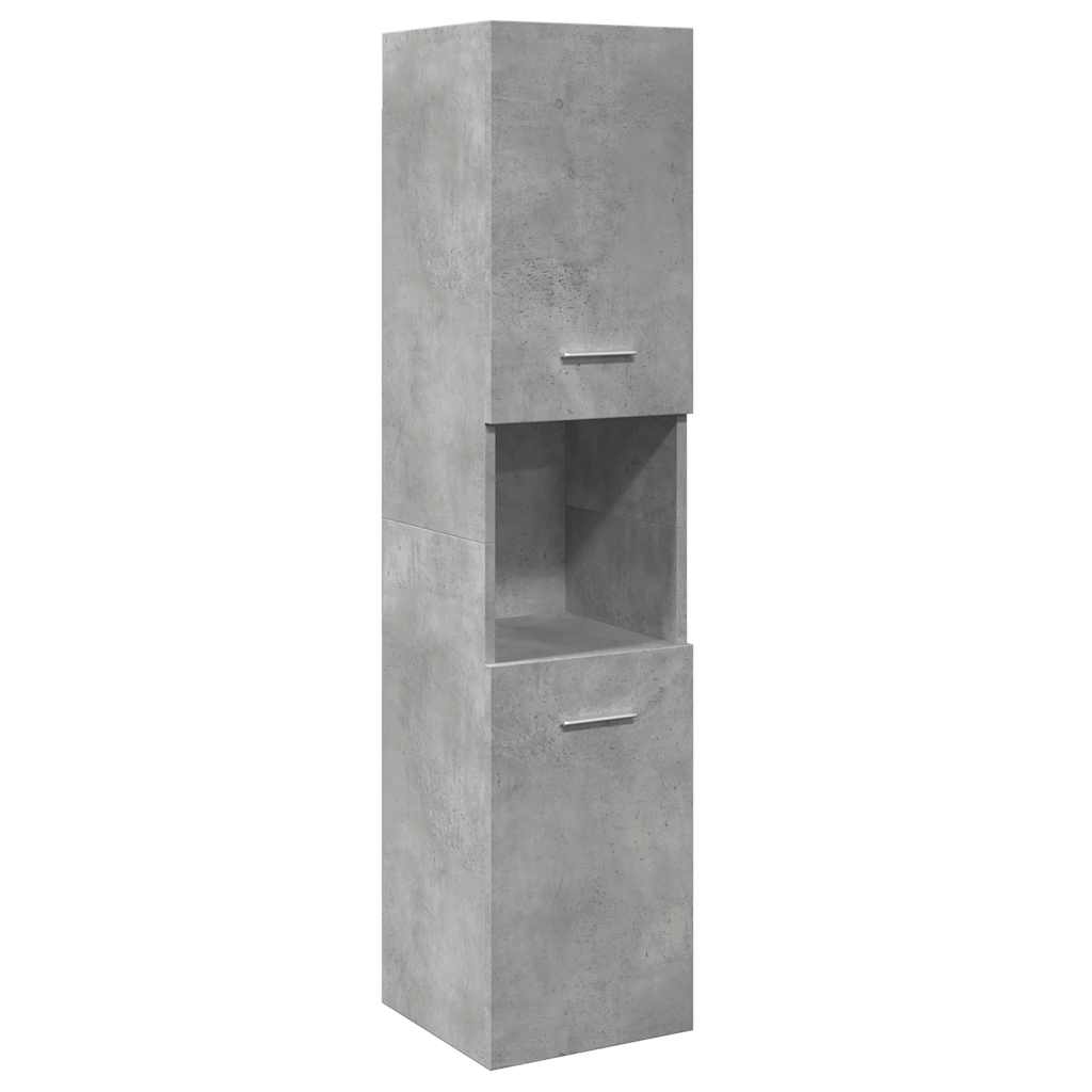 vidaXL 4 Piece Bathroom Furniture Set Concrete Grey Particleboard