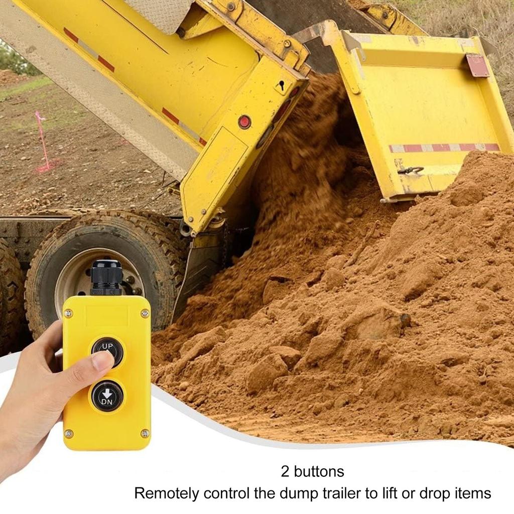 Crane Push Button Switch Dump Trailer Remote Control 12V  4 Wire 3 Wire Up and Down Control Switch for Crane Lifting