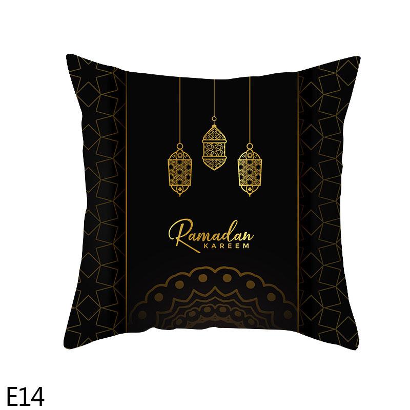Heimdeko Ramadan & Eid Dekorative Digitale Druck Kissenbezüge Muster Kissenhülle Geeignet für Sofa Schlafzimmer Auto Kissenbezug
