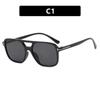 Vintage Oversized Sunglasses Fashion Men Women Square Shades Eyewear Trendy Ins Popular Brand Design UV400 Sun Glasses